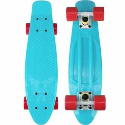 Cal 7 Blue/White/Red Mini Cruiser Complete 22 Inch Retro Sty