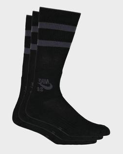 Ing Men's Crew Socks Pack 3 Pairs Sx5760-010 Black  Sz L