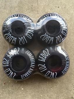 S Black 53mm Skateboard Wheels High Qaulity Urethane