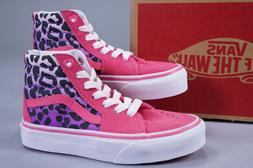 VANS SK8-HI PINK HELMET POSSE CHEETAH  ~ BRAND NEW W/ BOX ~ 