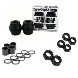 Black Hard Bushings With Axle, Kingpin Nuts And Speed Kit
