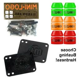 Mini Logo Bushings Choose Hardness 1/8" Riser Pads + 1" Hard