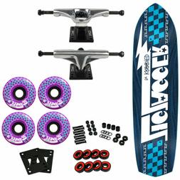 Complete Zip Zagger Rgb Blue 8.62" Raw Trucks Purple Wheels