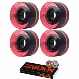 Cruiser Wheels 56mm X 31mm 83a Magenta Pink Clear Bones Reds