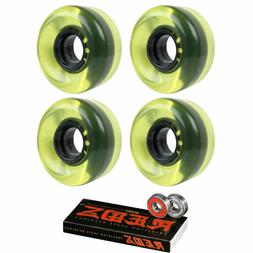 Cruiser Wheels 58mm X 36mm 83a 012c Yellow Clear Bones Reds 