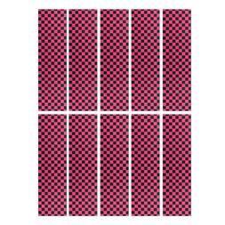 Deck Grip Tape Pink Checker Design 33" X 9" Total 10 Pack Se