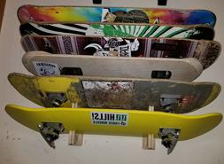 Deck Wall Mount Display Rack Holds 8 Decks Longboard Hanger