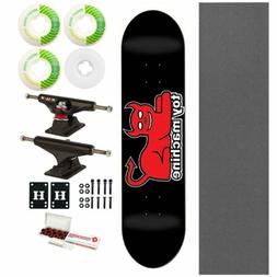 Devil Cat Black 7.625" With Independent Trucks, Ricta Wh