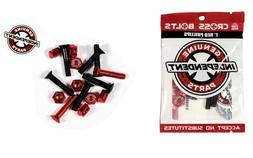 Hardware 1" Phillips Black/red 8 Nuts And Mounting Bolts