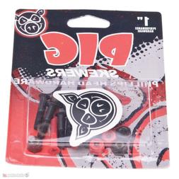 Hardware 1" Phillips Skewers Black/red Mounting Nuts / Bolts