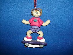 Ornament Girl Skateboarder Clay Creations 49554 96