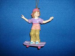 Ornament Girl Skateboarder In Purple 4812 96