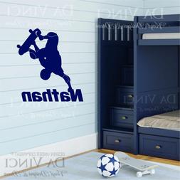 Skateboarding Skater Wall Room Custom Boy Name Vinyl Decal S