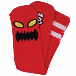 Socks Monster Face  Red