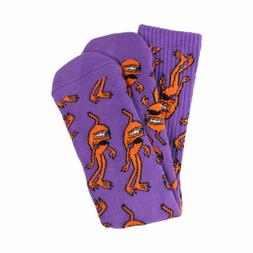 Socks Multi Sect Purple Crew