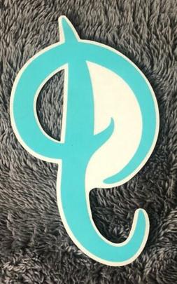 Sticker P Logo 4.5" X 2.5" Teal