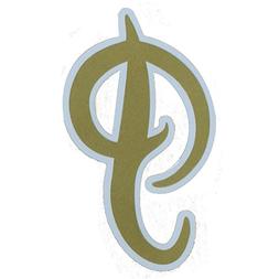 Sticker P Logo Large Gold` 5.5"x3"