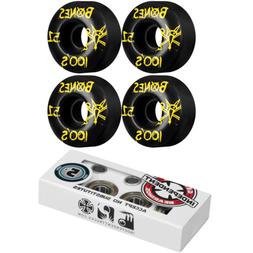 Wheels 100's Black With Independent Abec 5 Bearings