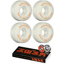 Wheels 51mm C-cut 101a White Bones Reds Bearings