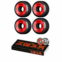 Wheels 52mm 100's Black With Reds Bearings