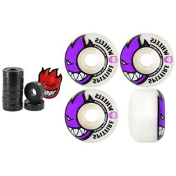 Wheels 54mm Bighead Purple + Spitfire Bearings