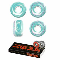 Wheels 54mm Clouds 78a Swirl Teal Cruiser Bones Swiss Bearin