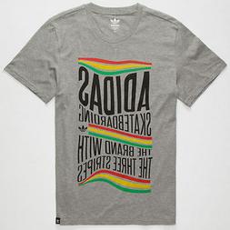 Ing &ldquo;rasta Wave&rdquo; T-shirt Heather Grey Men's Xl Bnwt!