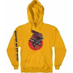 S Kelly Screaming Bird Hooded Sweatshirt Gold Yellow Size Xl