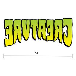 S Main Logo Sticker Diecut Decal 4" X 2" Green Monster