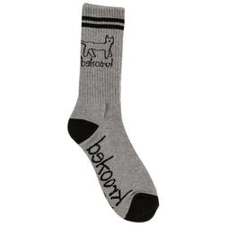 S Mark Gonzales Kat Heather Grey / Black Socks