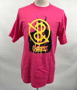 S Men's T-shirt Hard Luck Bailout Hot Pink Size L New Uncle 