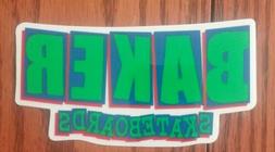 S Og Iconic Boxed Letters Green Logo Die Cut Skateboard Stic