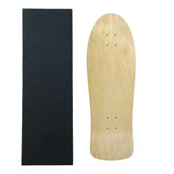 S Old School 10" X 30" Natural Blank Skateboard Deck With Gr