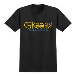 S Shirt Krooked Eyes Black/yellow/blue