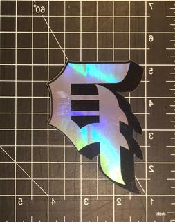 S Sticker "p" Logo Black / Foil Skateboard Sticker 4" X 5"