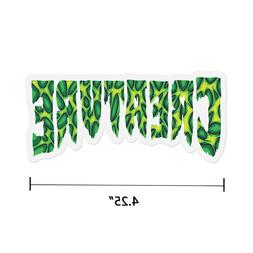 S Strains Logo Sticker Diecut Decal 4.25" X 2" Green Tiger