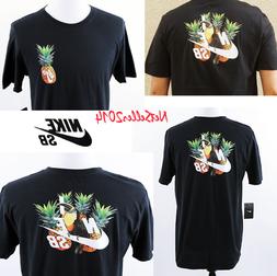 Ing Pineapple Parrot Black T-shirt Men's