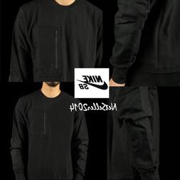 Long Sleeve T-shirt Chest Pocket Black Men's