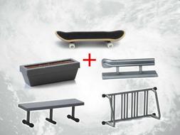 Tech Deck Fingerboard With Rail Finger Skate Board Park Ramp