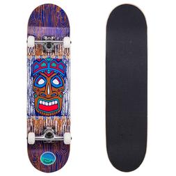 Cal 7 Tiki Kahuna Complete Skateboard, 8 Inch Deck with 52mm