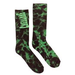 Socks 2 Pack Black/green Tie Dye