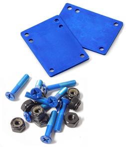 Riser Pads Rubber Blue Color +1.5" Hardware