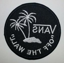 VANS "Off the Wall" Embroidered Patch~BLACK~3 1/8"~Ski Skate
