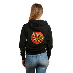 S Womens Classic Dot Black Pullover Hooded Sweatshirt
