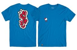 S X Hello Kitty Sanrio "push" Royal Blue T-shirt